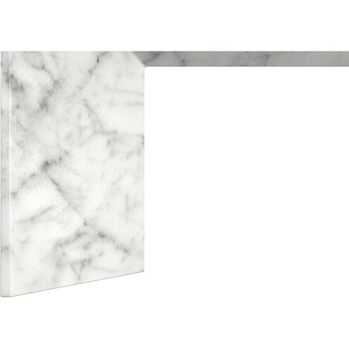 Nomad Marble Look / White Outdoor Bench